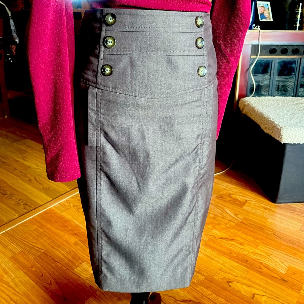 Brown pencil skirt